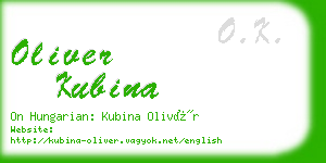 oliver kubina business card